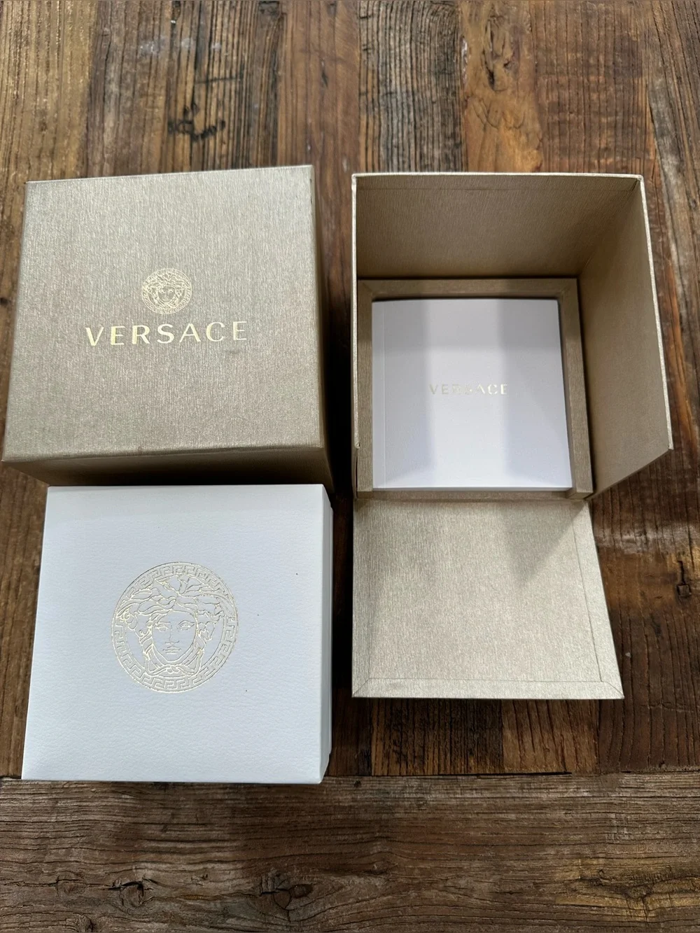 Versace Gold and Beige Women's Watch